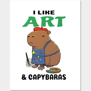 I Like Art and Capybaras Posters and Art